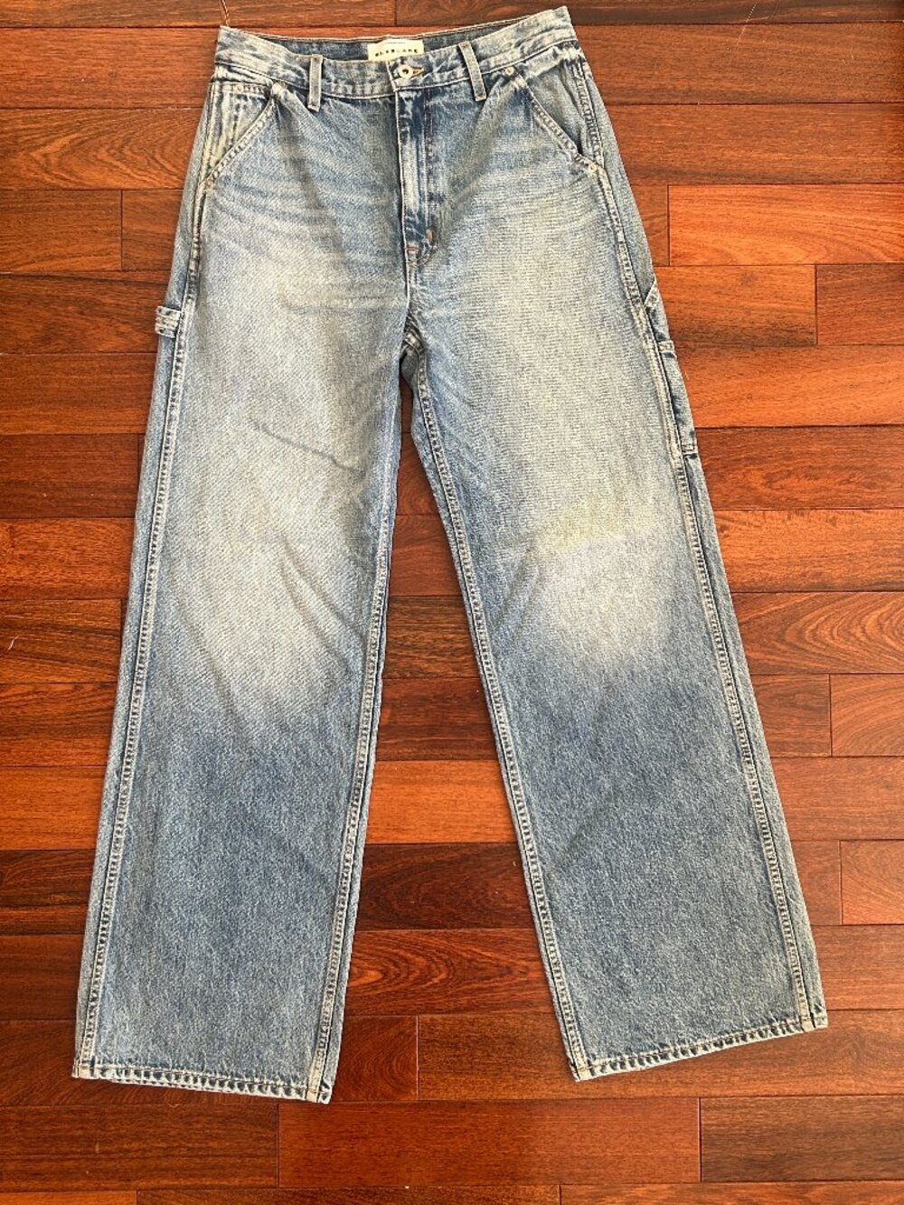SLVRLAKE Wide Worker Jeans Long Walk Home Wide Leg Carpenter NWT 30" Waist